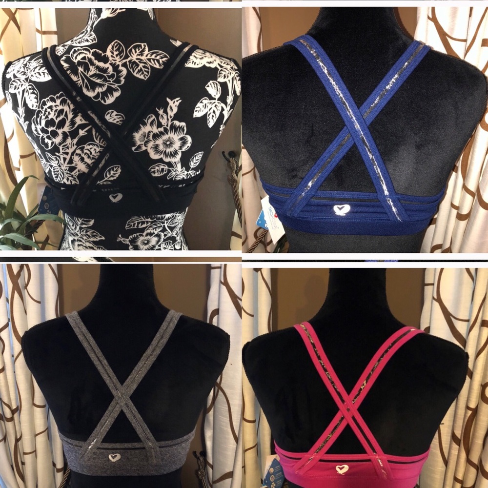 Bundle of 4 Women Sports Bra With Cross Back - Picture 2 of 7